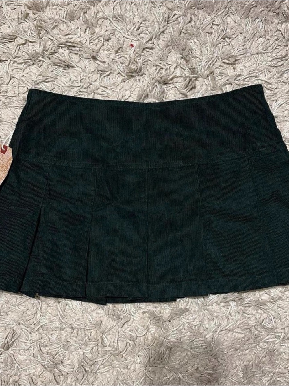Harlow Forest Green Corduroy Miniskirt